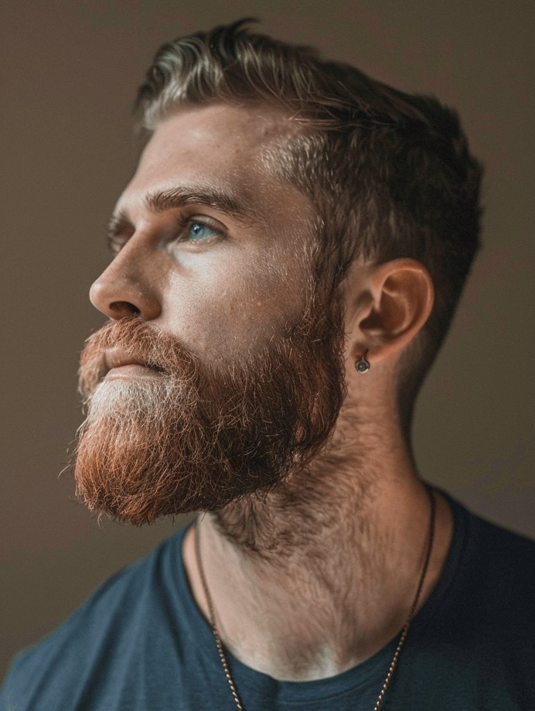 Medium Beard with Brushed-Up Top