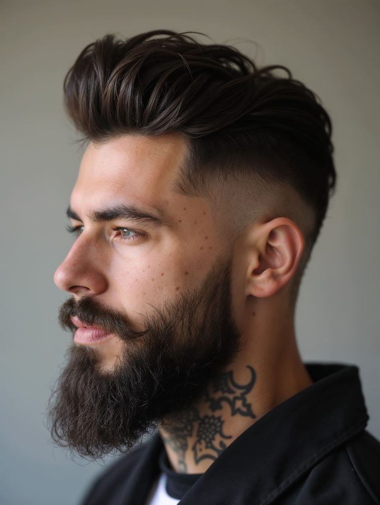 Chic Side-Quiff with Mid Fade