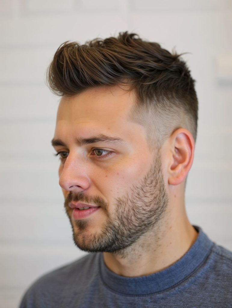 Sleek Pompadour with Tapered Sides