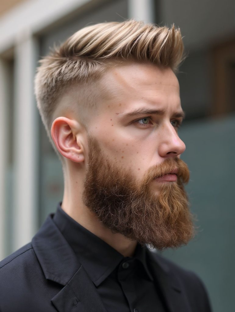 Sharp Side Part with Mid Fade