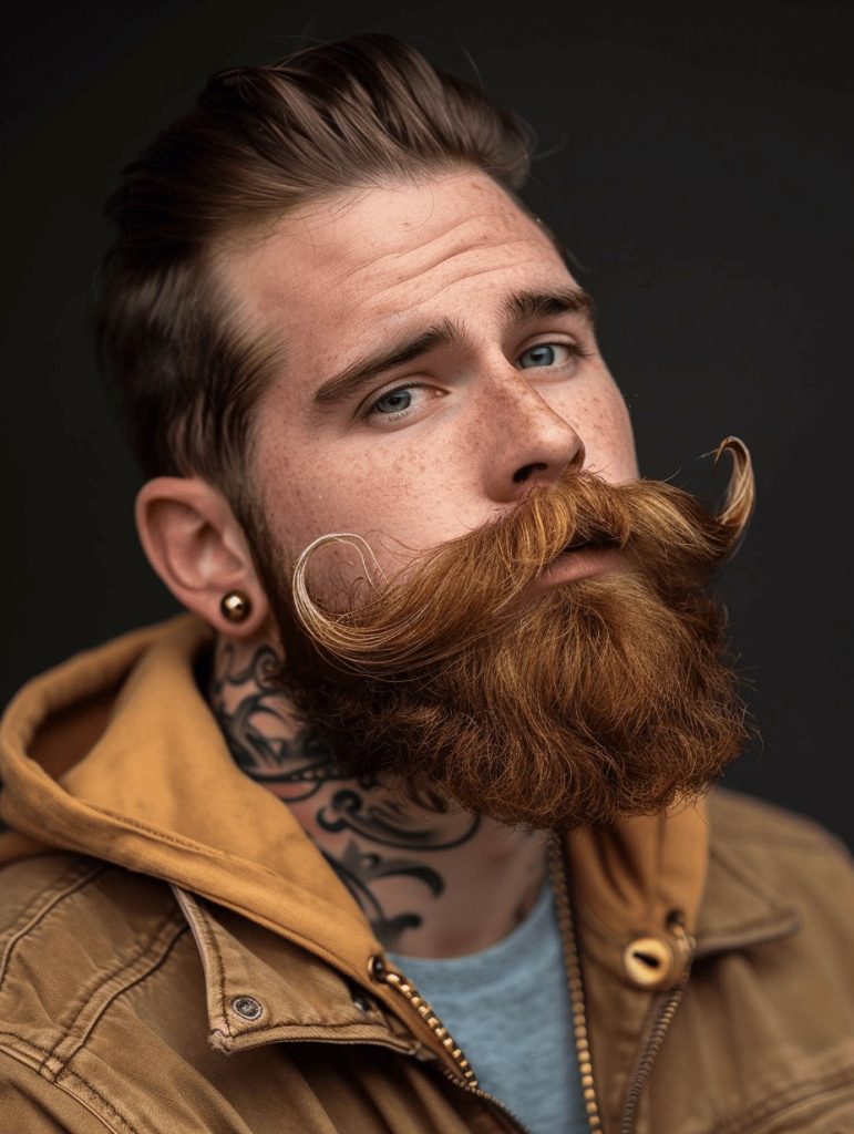 Curved Neckline with Blended Beard