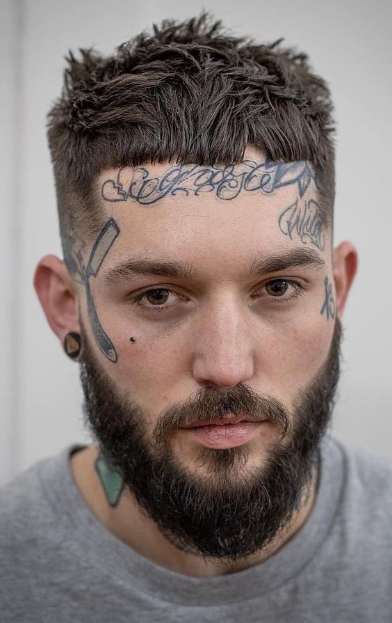 Casual Medium Beard with Loose Top Knot