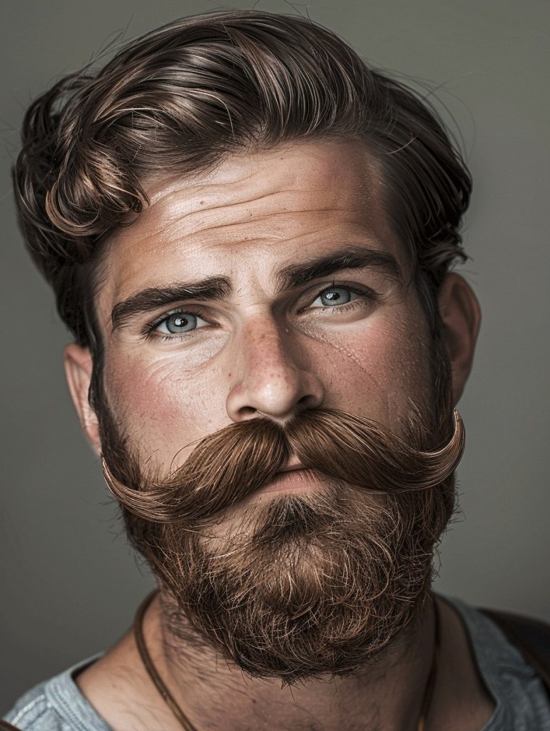 Beard with High-Tapered Neckline