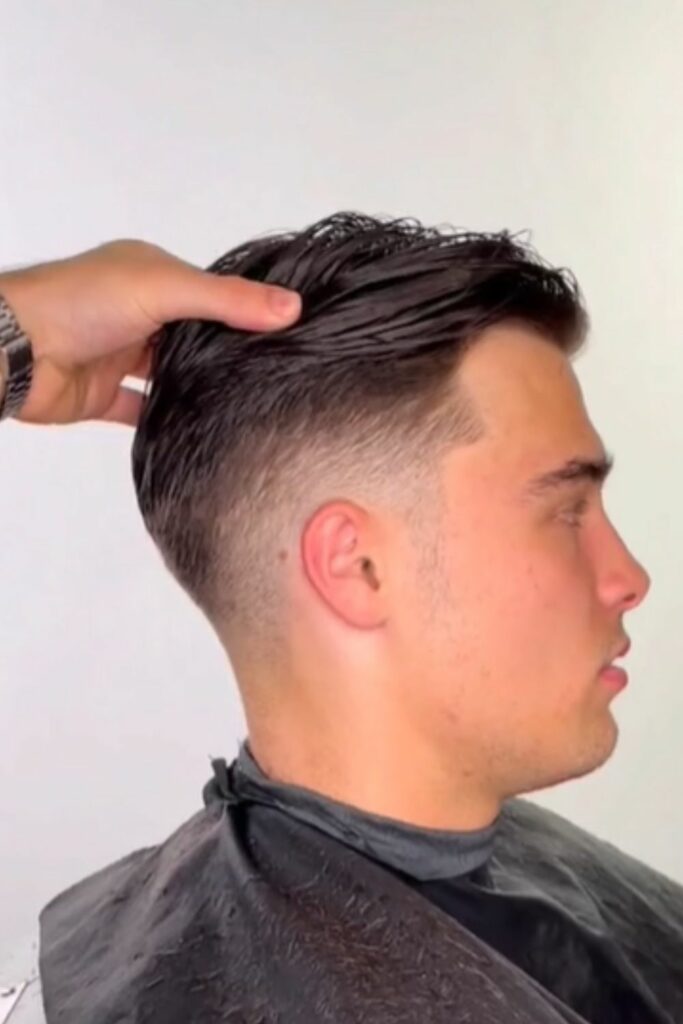 Sharp High Fade with Tousled Curls