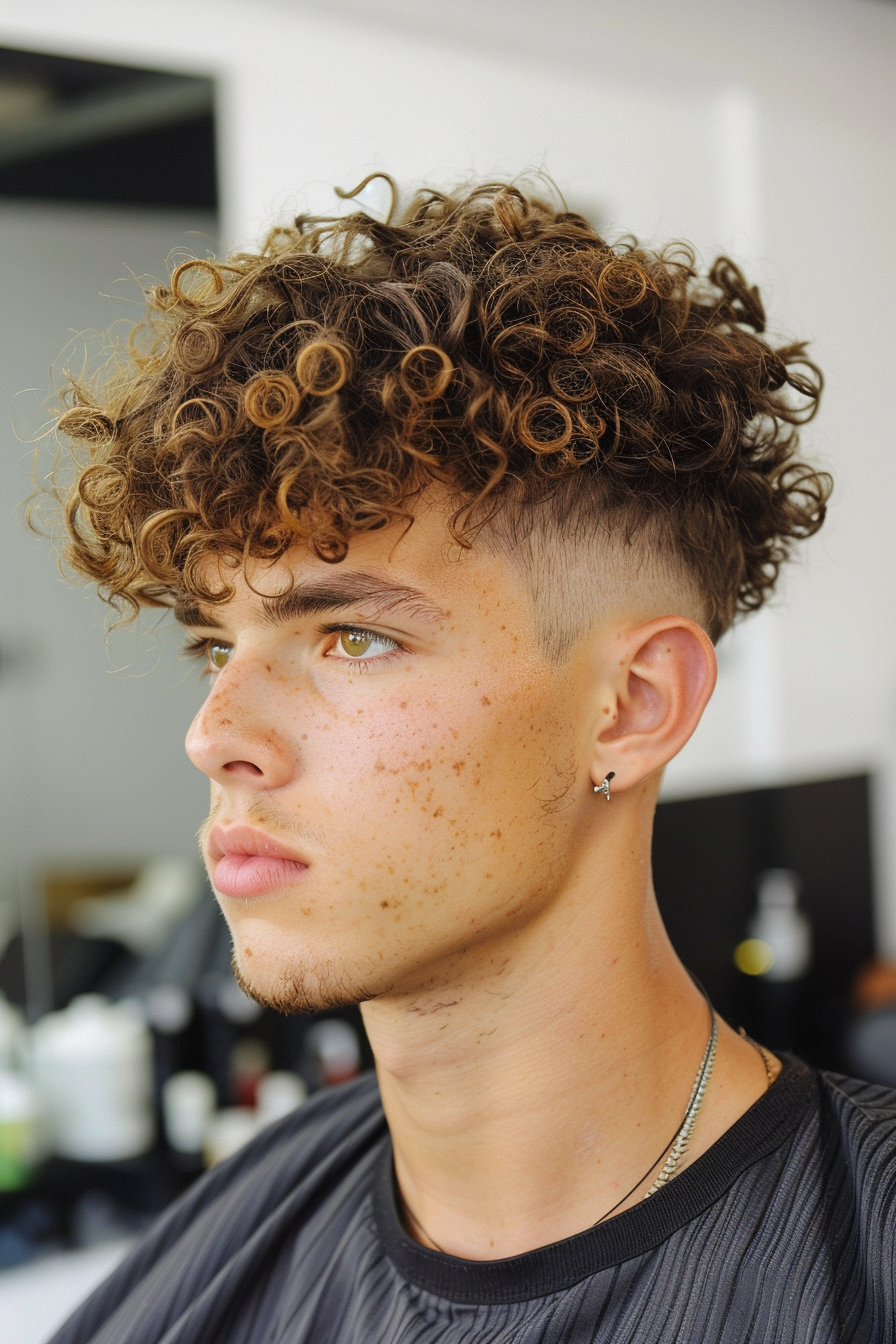Stylish Curly Undercut Haircuts for Men with Curly Hair