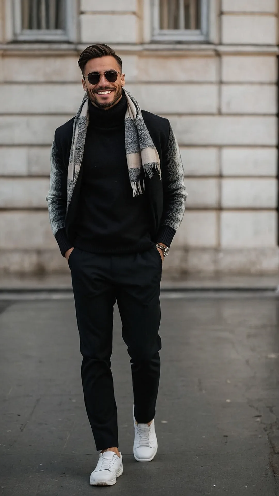 Men's Fall Outfit with a Bold Statement Sweater