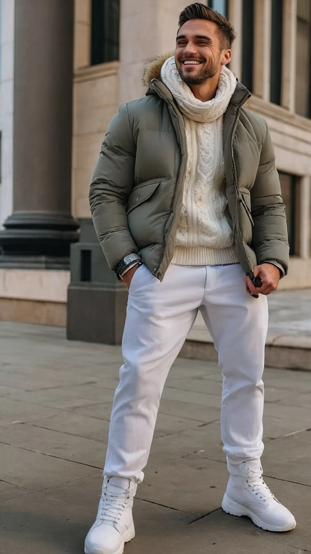 Men's Earth-Toned Fall Versatile Look