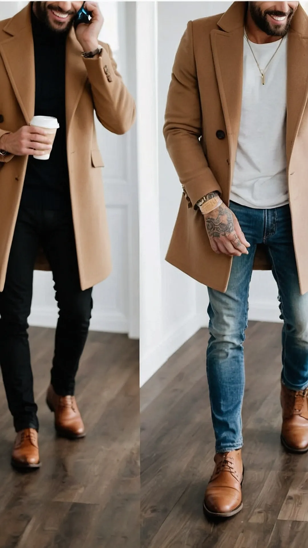 Leather and Denim Edgy Fall Outfit for Men