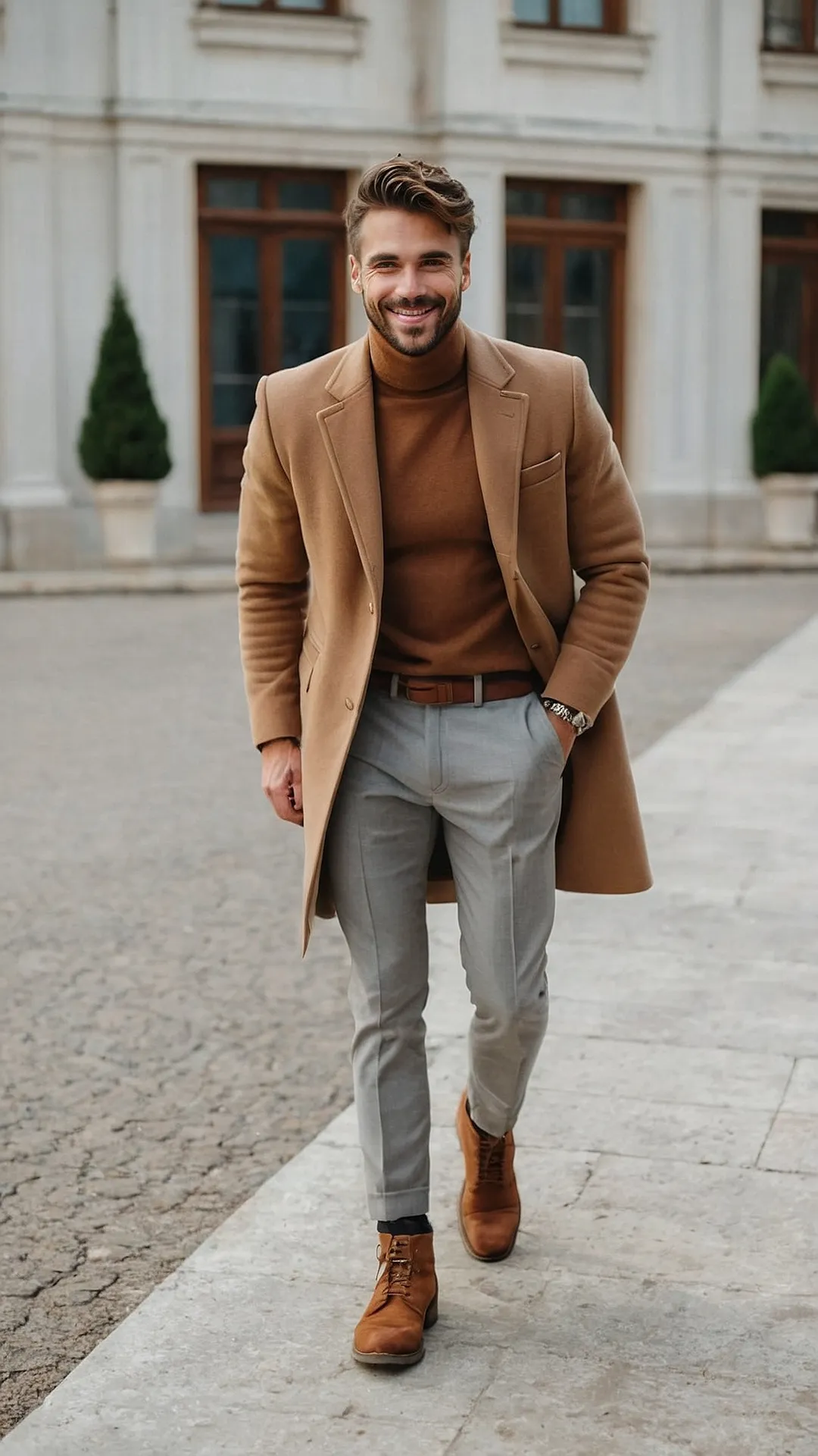 Men's Muted Fall Layers with Knits