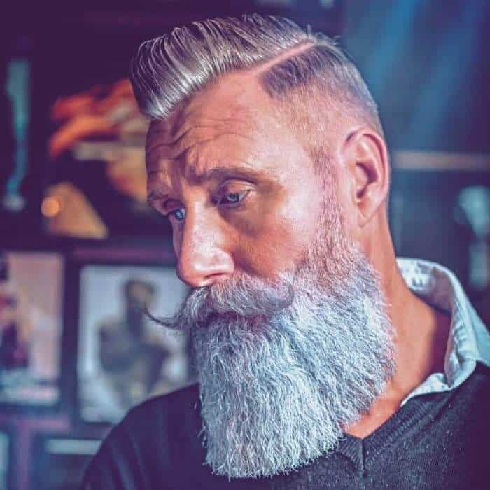 Salt-and-Pepper Tapered Beard