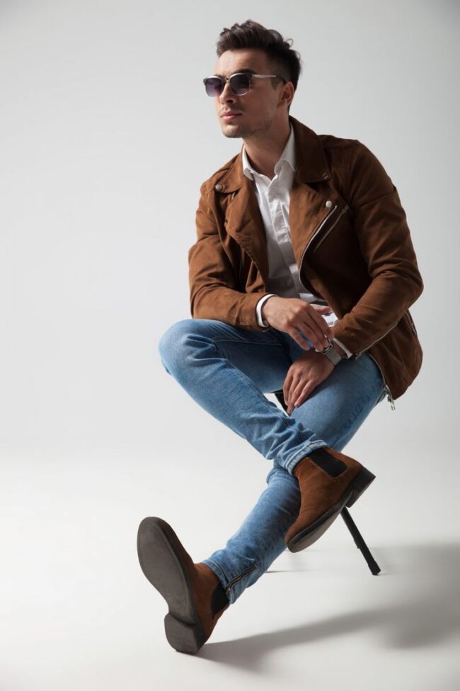 Brown Suede Chelsea Boots