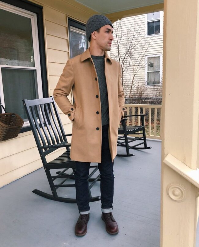 Camel Wool Peacoat