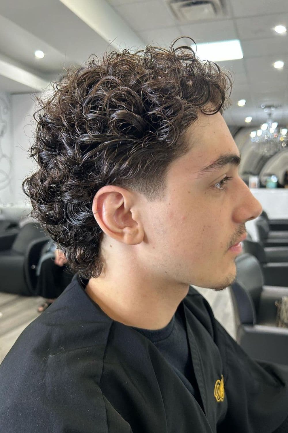 Low Taper Fade with Curly Hair