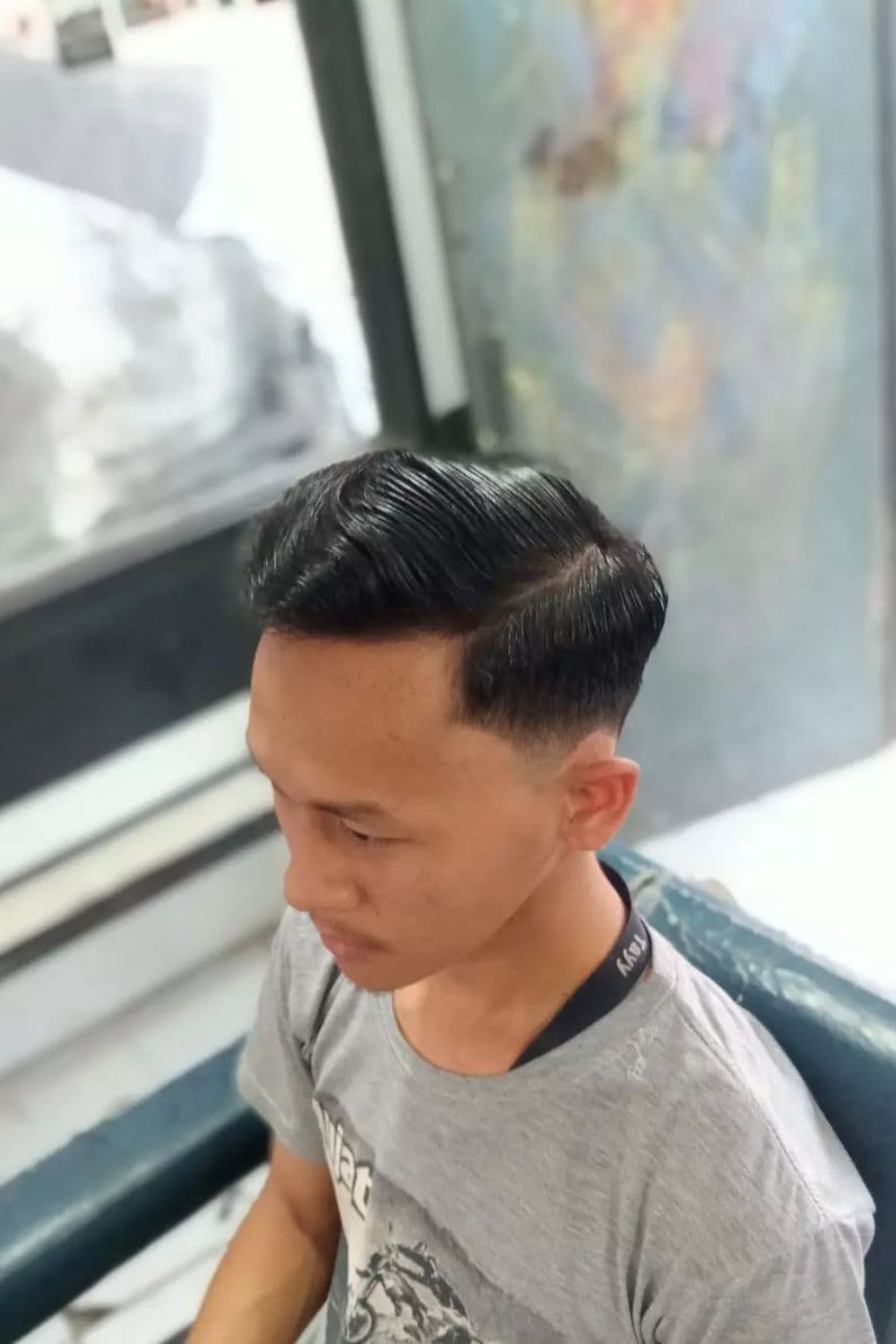 Low Taper Fade with Side Part