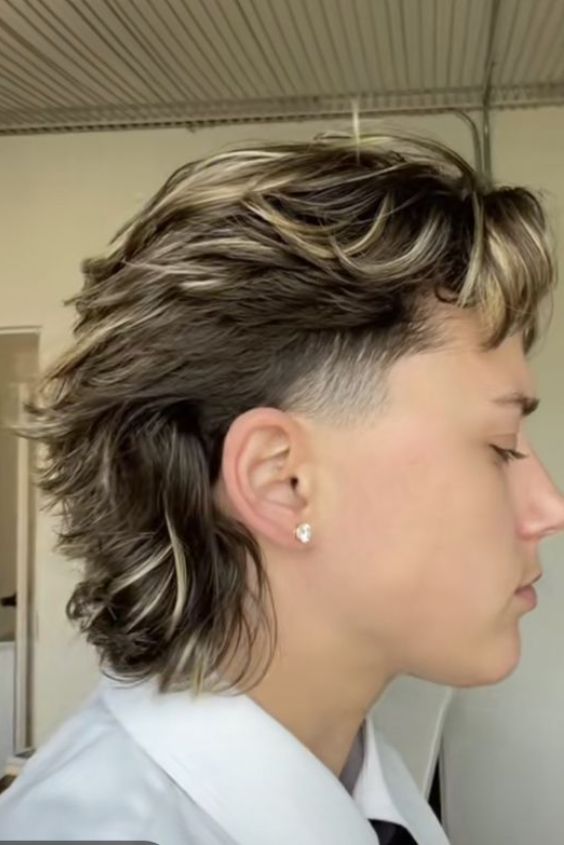 Low Taper with Side-Swept Bangs