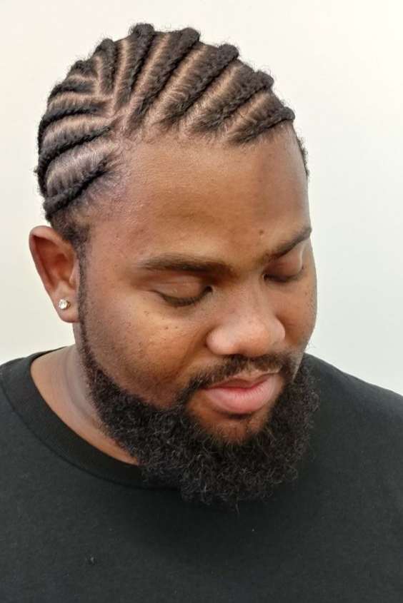 Side-Swept Cornrows