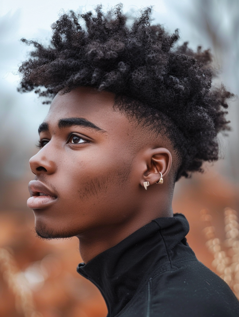 Low fade with razor-sharp lines hairstyle for Black men