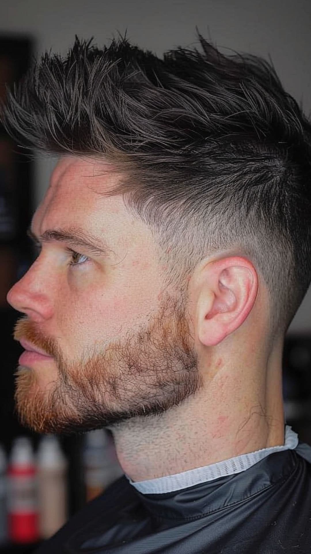 Sleek Taper Fade Faux Hawk