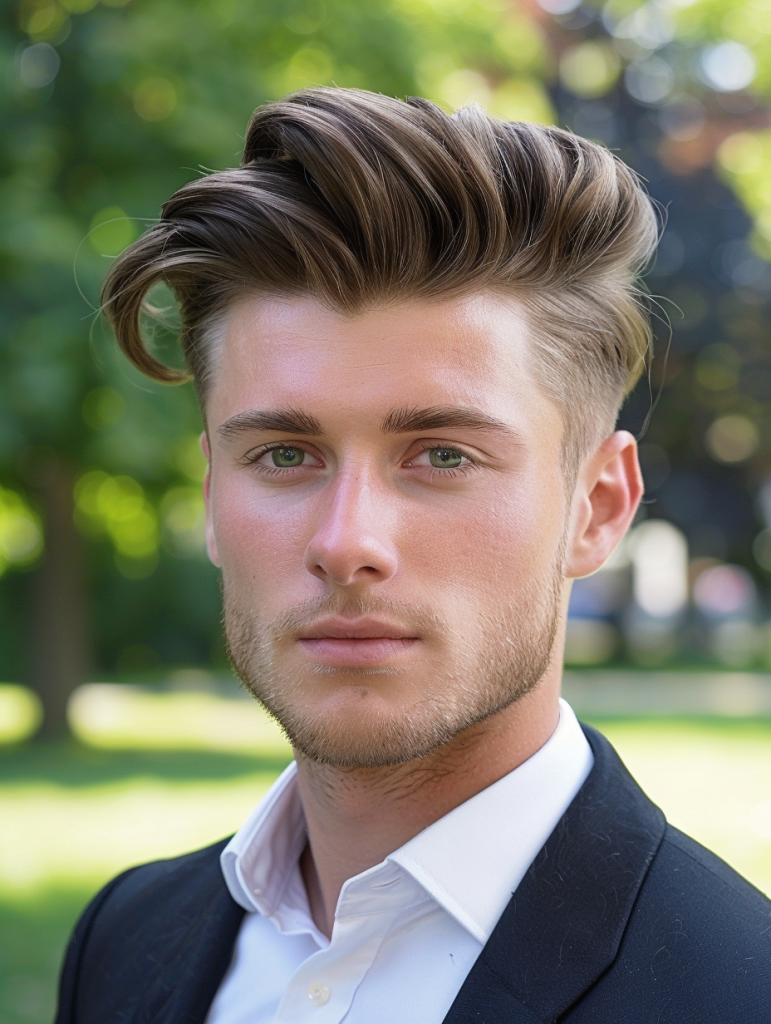 The Classic Pompadour with a Modern Edge