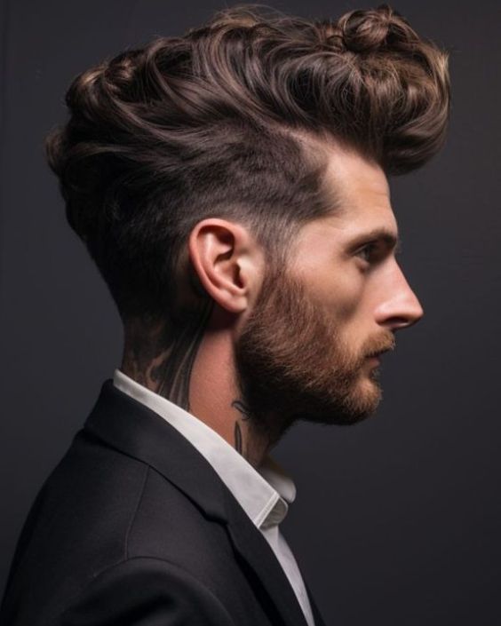 The Curly Pompadour Hairstyle for Men