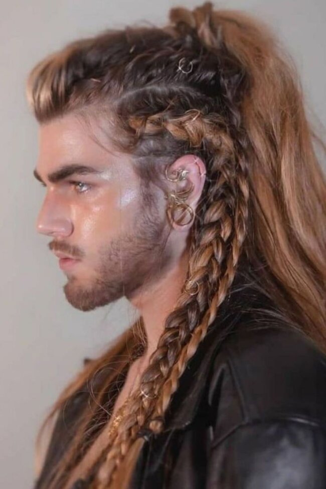 The Half-Up Viking Braid