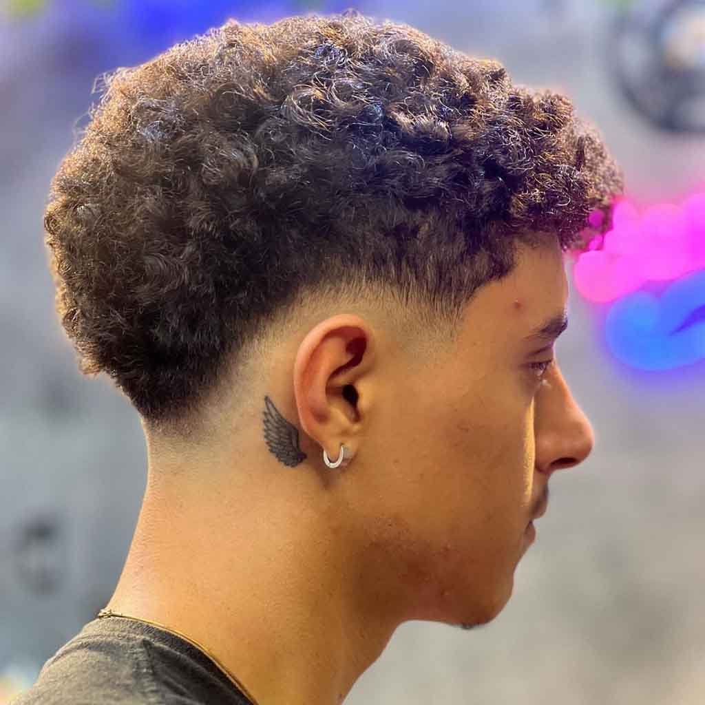 Disconnected Side Swept Undercut with Taper