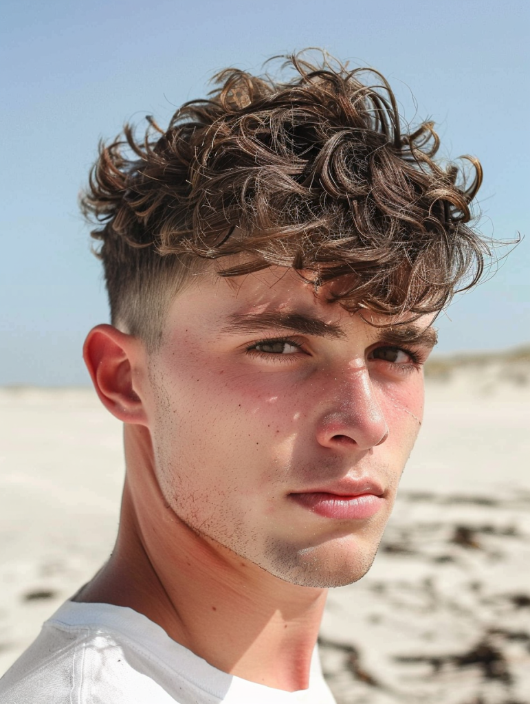 Versatile Taper Fade with Textured Waves