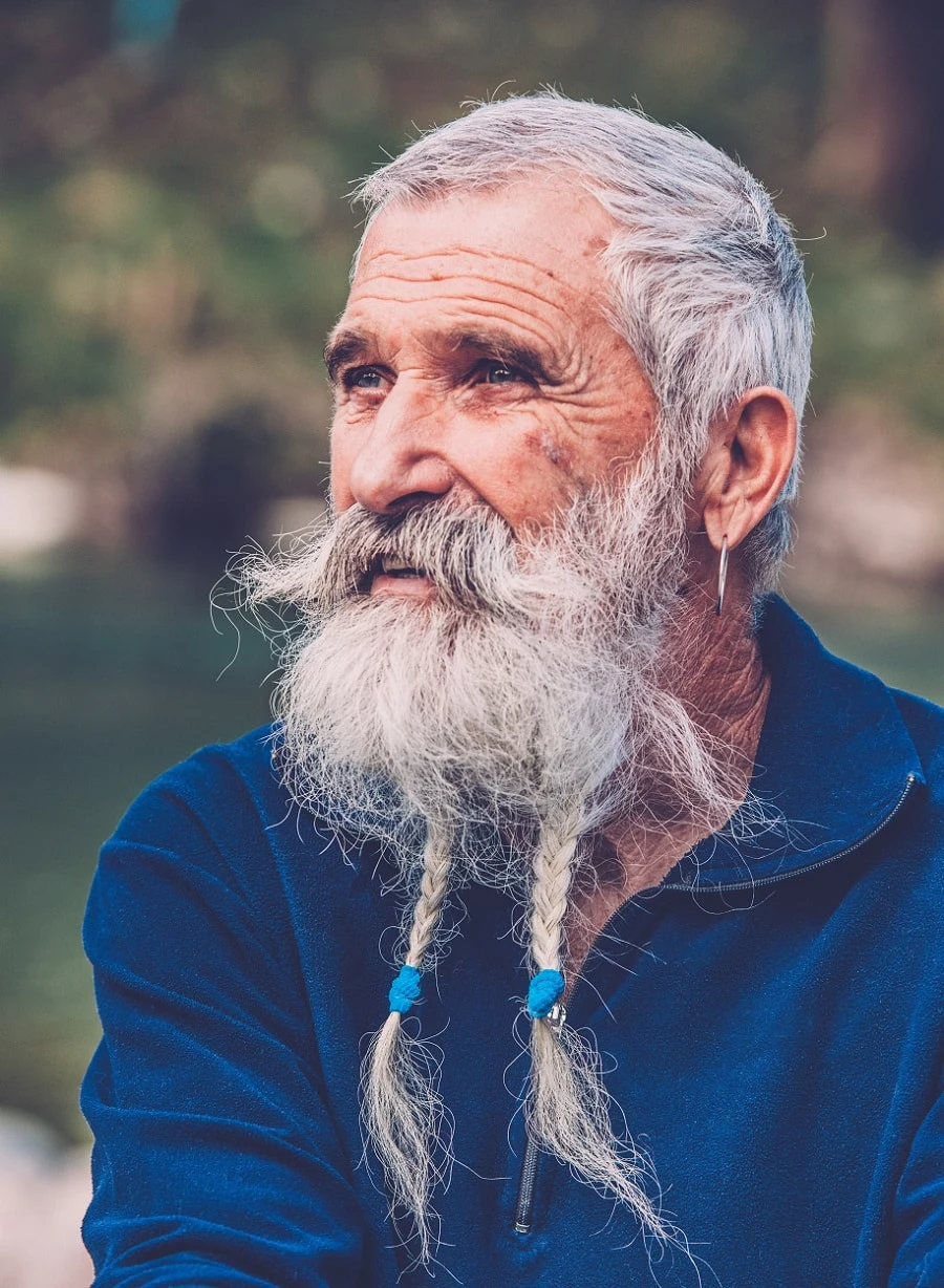 Braided Beard with Understated Elegance