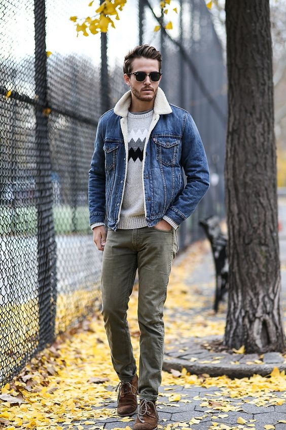 Rugged Outdoorsman Look with Cuffed Denim