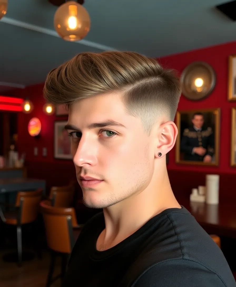 Textured Comb Over with Tousled Quiff