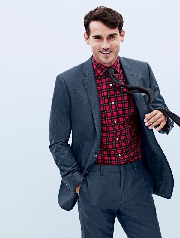 Modern Suiting Meets Flannel Accent