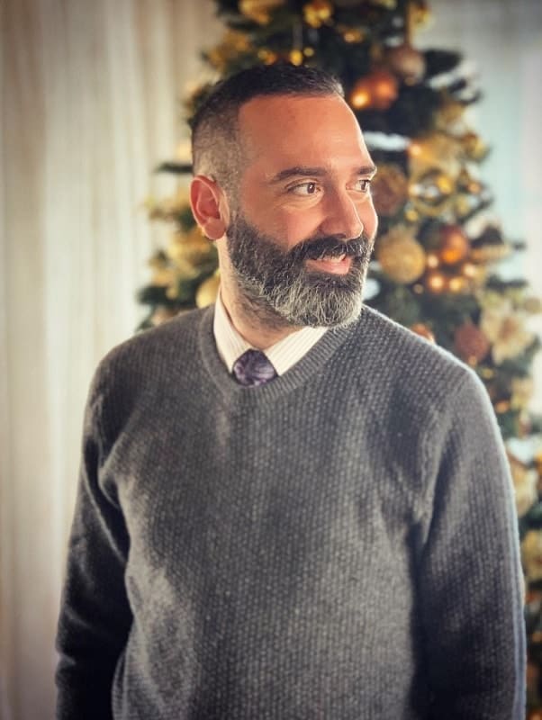 Sleek and Modern Grey Beard