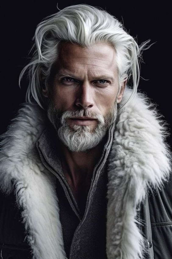 Relaxed Sophistication: The Natural Grey Beard with Subtle Waves