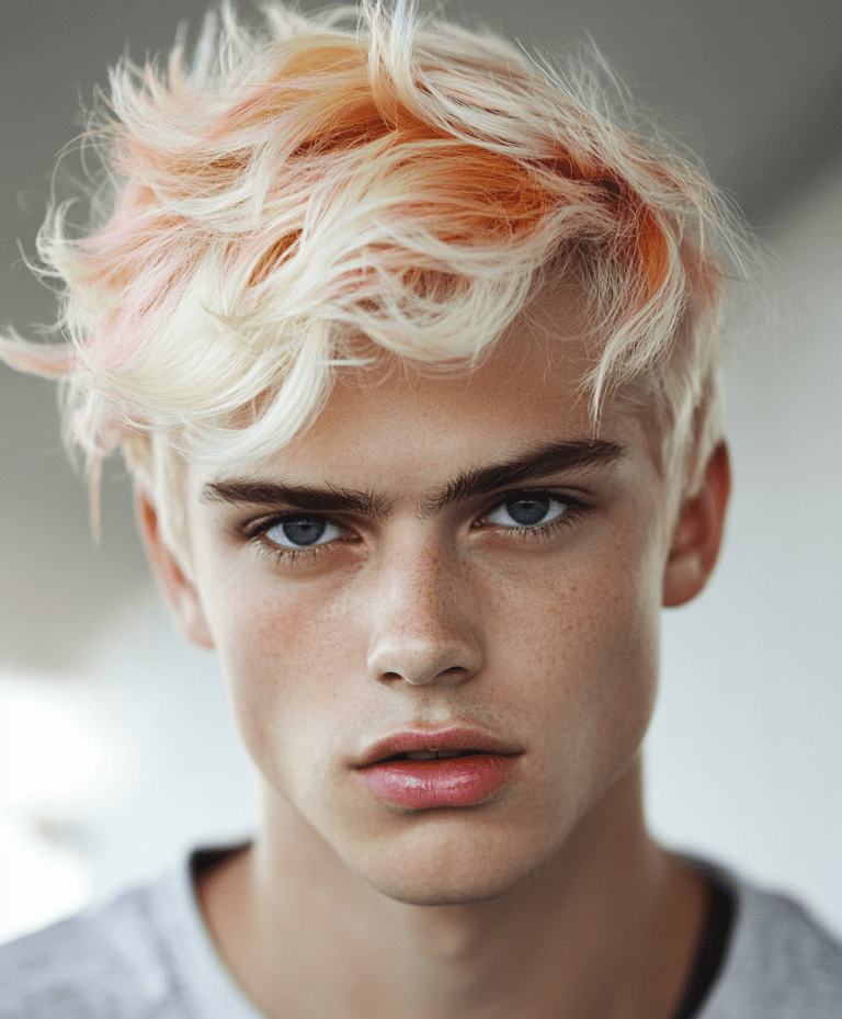 Vibrant Color Pop with an Artistic Burst Fade