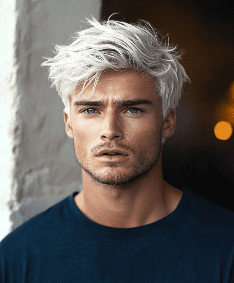 Bold White Waves with a Sharp Undercut