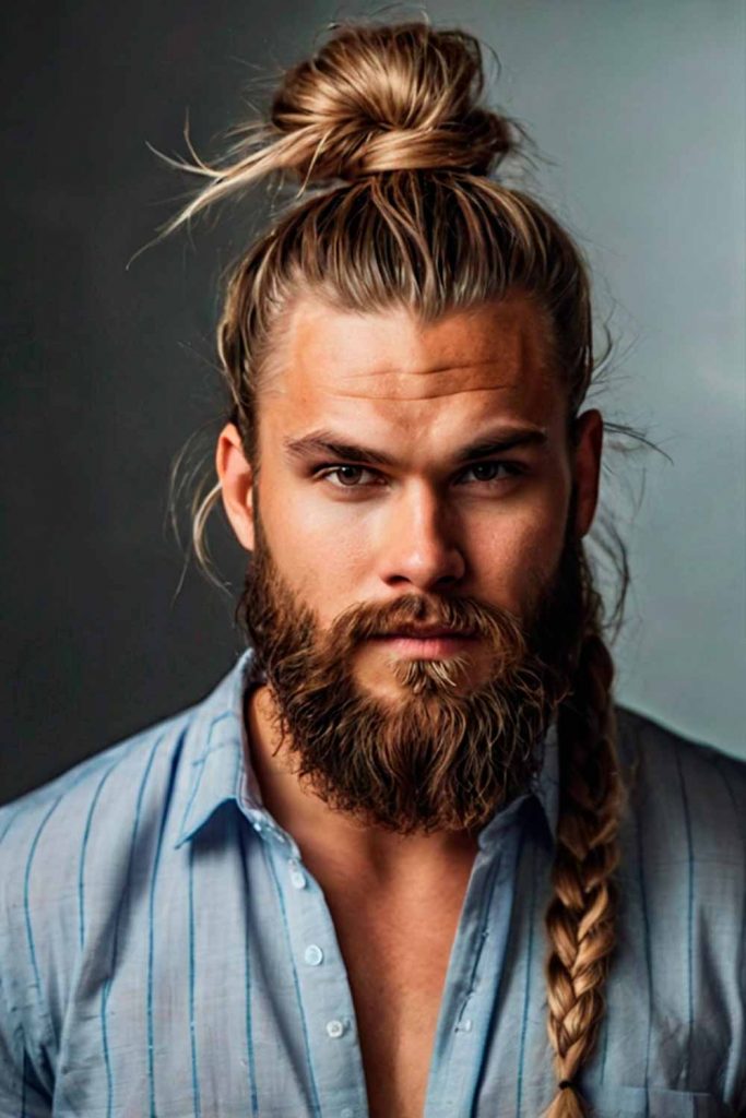 The Braided Man Bun